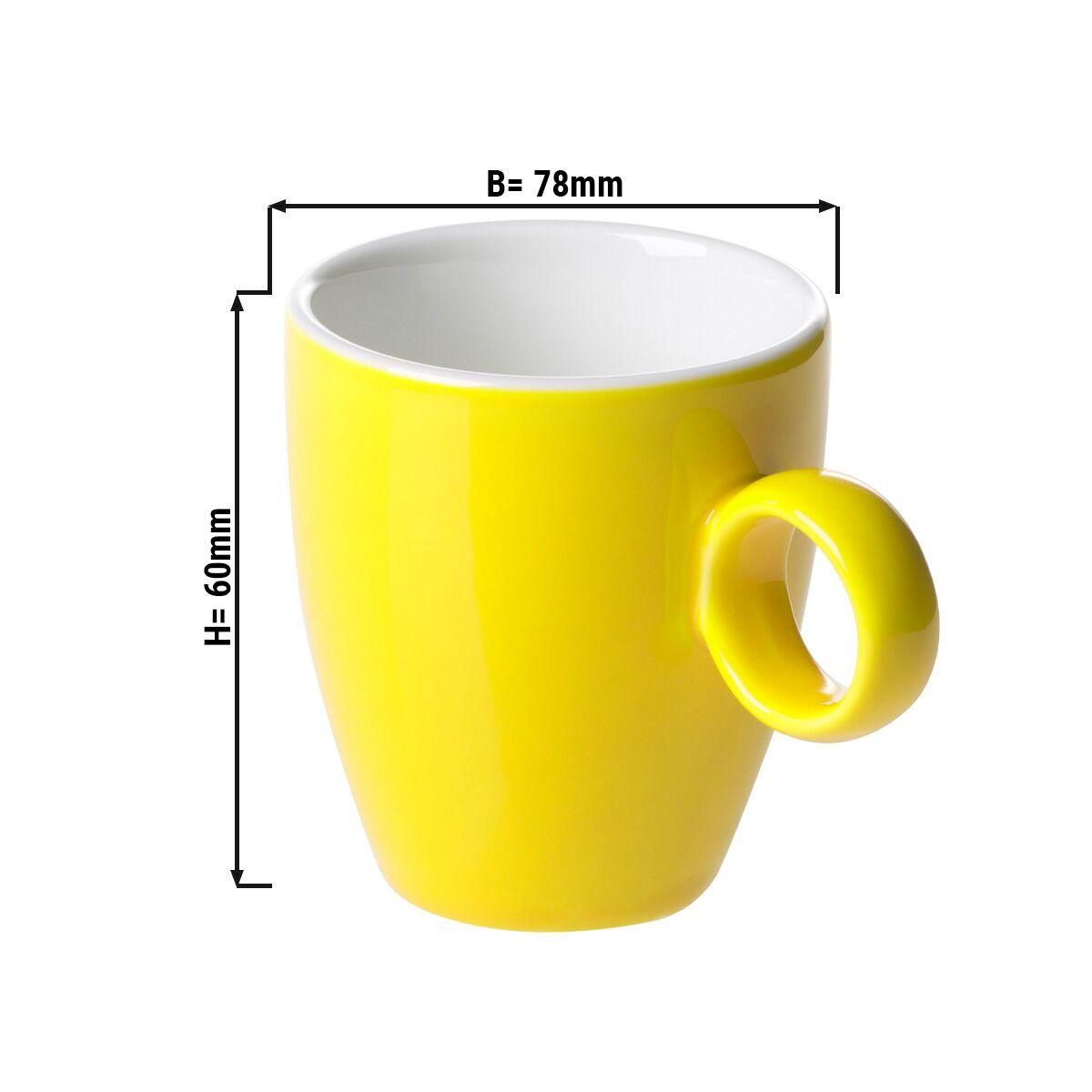 (12 pieces) BART COLOUR CAFE - Espresso cup - 6.5 cl - Yellow colour