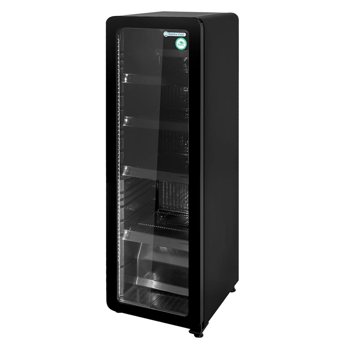 Retro lednice se skleněnými dveřmi - 135L - černá