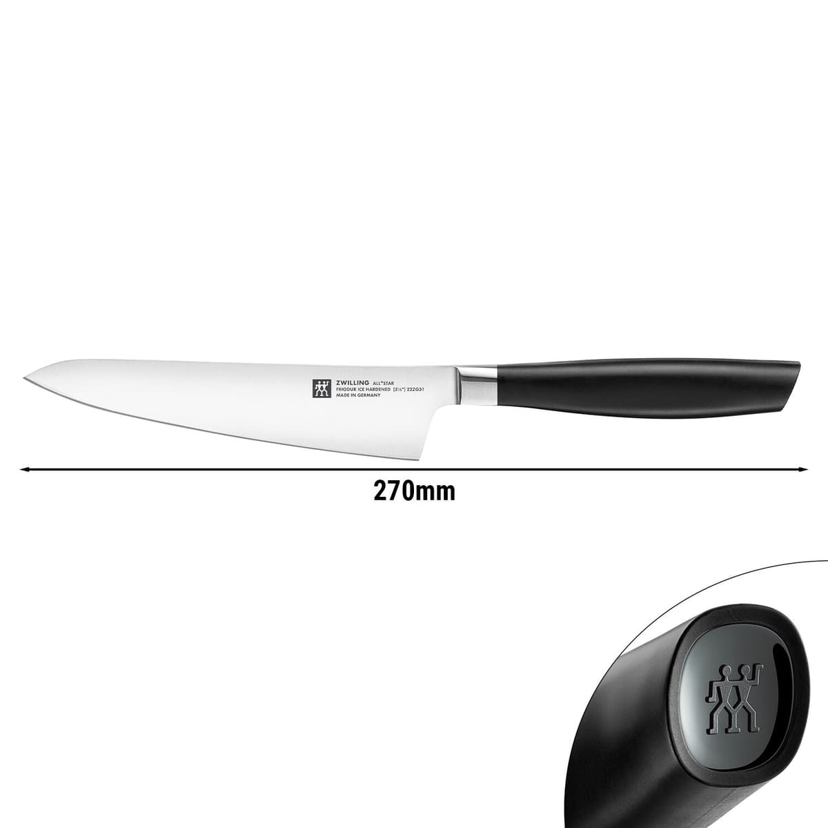 ZWILLING | ALL * STAR - Kuchařský nůž compact - čepel: 140mm - černý