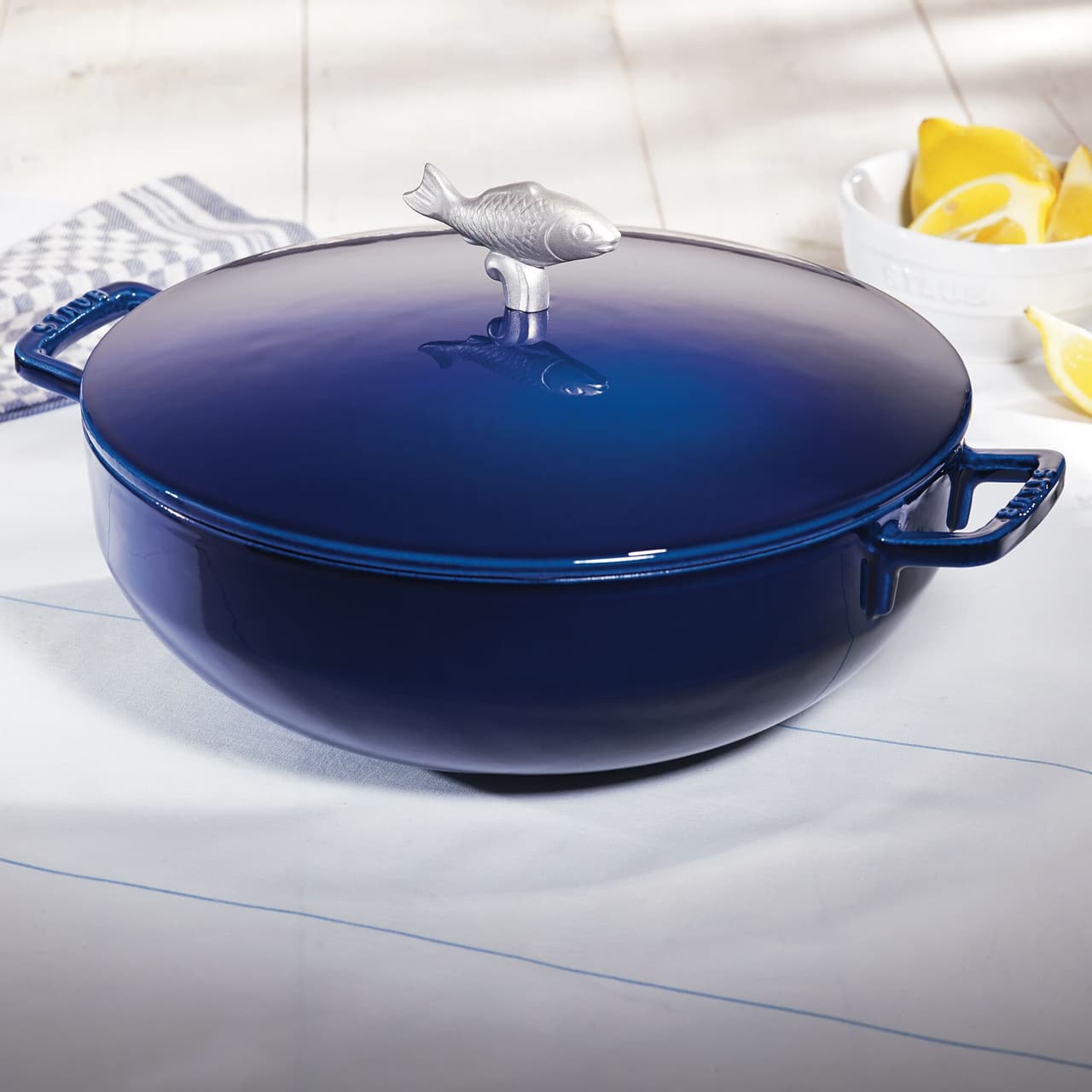 STAUB | SPECIALITY - Hrnec na bujabézu - Ø 280 mm - litina - tmavě modrá