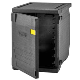 CAMBRO | CAM GOBOX® - Termoizolační box s  předním plněním - EN 60x40 - s 2dílnou sadou kolejnic - černý