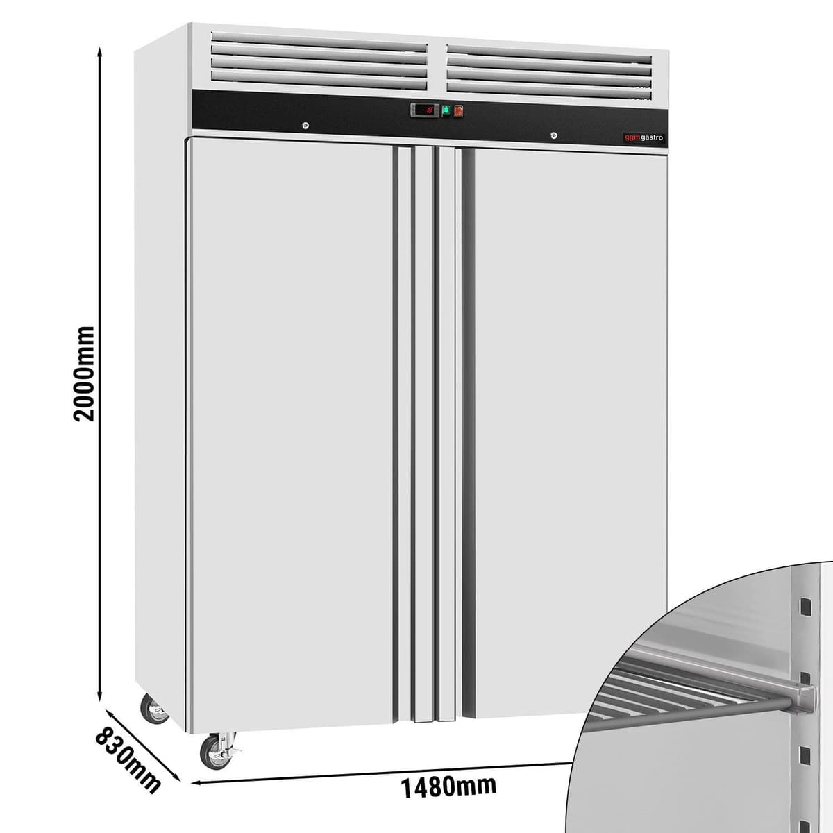 Mrazák - 1,48 x 0,83 m - 1300L - se 2 dveřmi