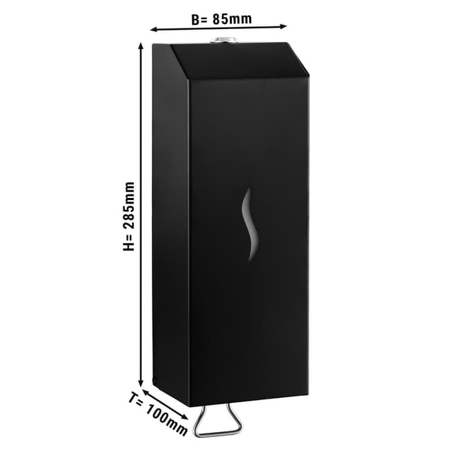 Seifenspender mit Bedienhebel - 1000 ml - Edelstahl - Schwarz