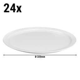 (12 Kusů) Polykarbonátový talíř na pizzu - Ø 32 cm