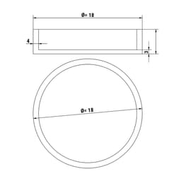 Forma pro stroj na tartaletky - Tvar: kulatý - Ø 80 mm / výška: 18 mm