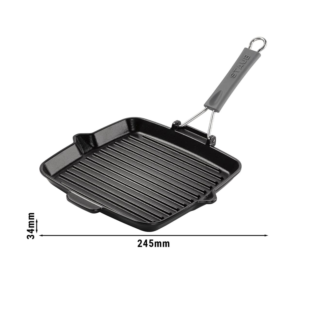 STAUB | GRILLING PANS - Grilovací pánev - 240x240mm - litina - černá