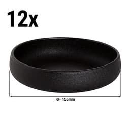 (12 pieces) UNIVERSE - Bowl Maastricht - Ø 15,5 cm - Black	