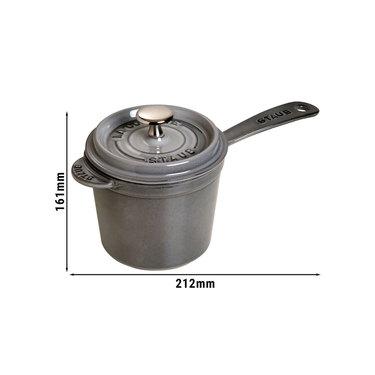 STAUB | SPECIALITY - Hrnec s dlouhou rukojetí - Ø 140 mm - litina - grafitově šedý