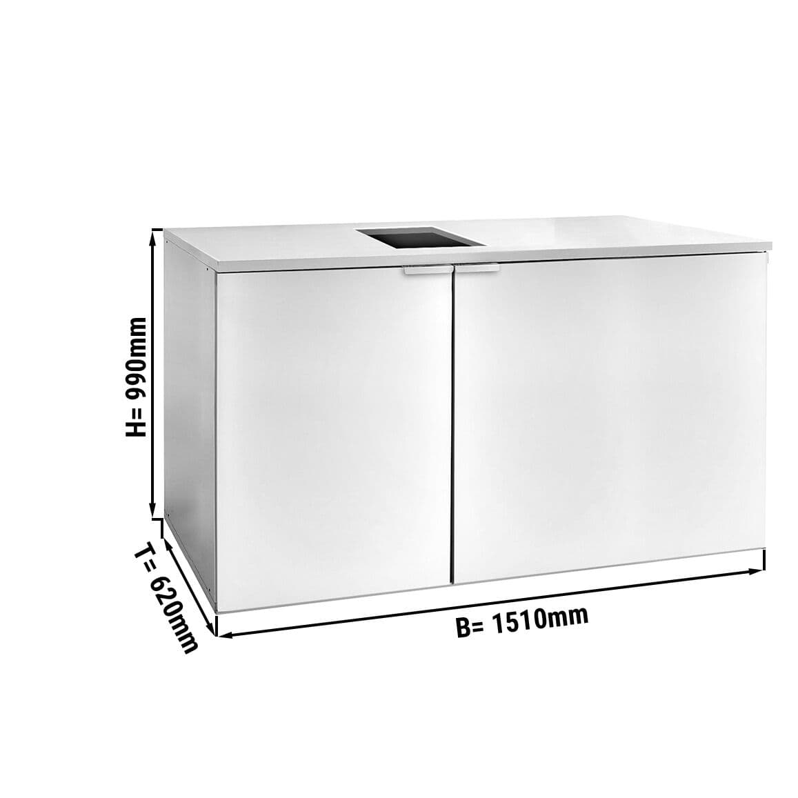 Sudový chladič bez agregátu - 3x50L - 1510x620mm