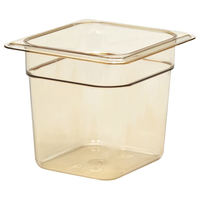 (6 kusů) CAMBRO | H-PAN™ Žáruvzdorné nádoby GN 1/6 - jantar - hloubka 150 mm