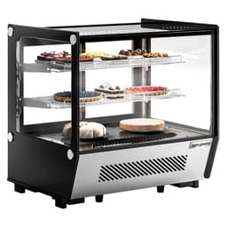 Tabletop refrigerated display case - 120 liters - 700mm - square - with 2 shelves