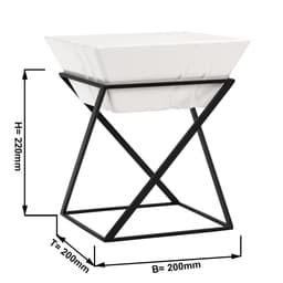 Etagerie / buffet stand - incl. 1 melamine bowl - angular