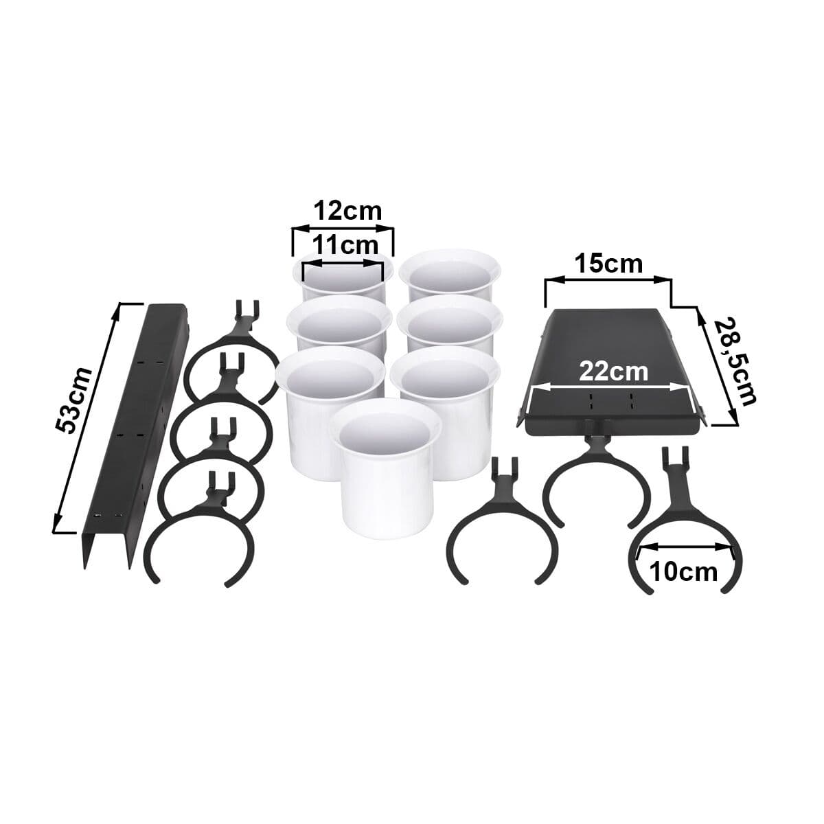 Cutlery tray - with 7 shelves