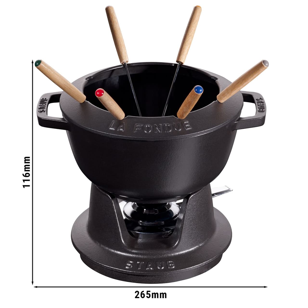 STAUB | SPECIALITIES - Sada na fondue - Ø 200 mm - litina - černá