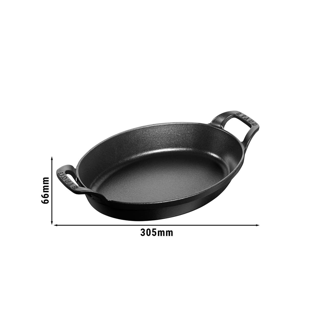 STAUB | SPECIALITY - Zapékací míska - oválná - 240 mm - litinová - černá