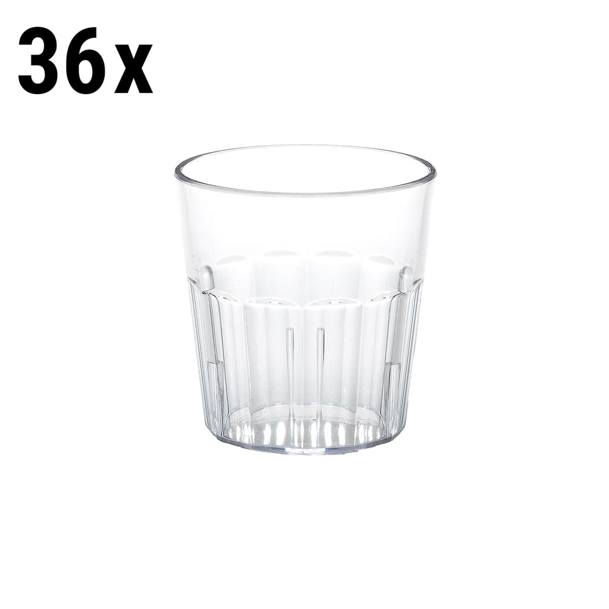 (36 Kusů) CAMBRO | NEWPORT - sklenice na pití - 275 ml - bez BPA - transparentní