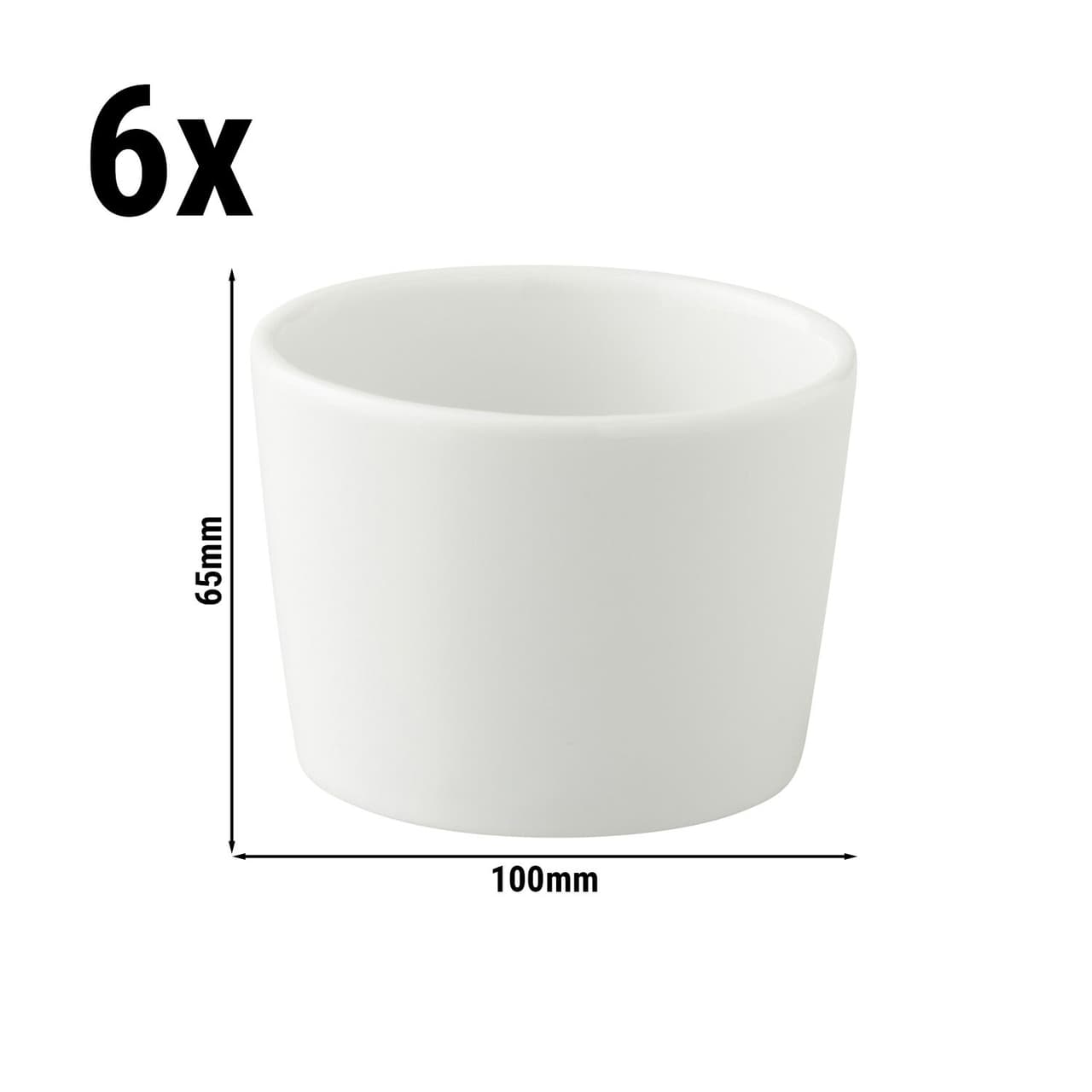 (6 Kusů) WHITE DELIGHT - Mísa - Ø 100mm - 230ml - bílá