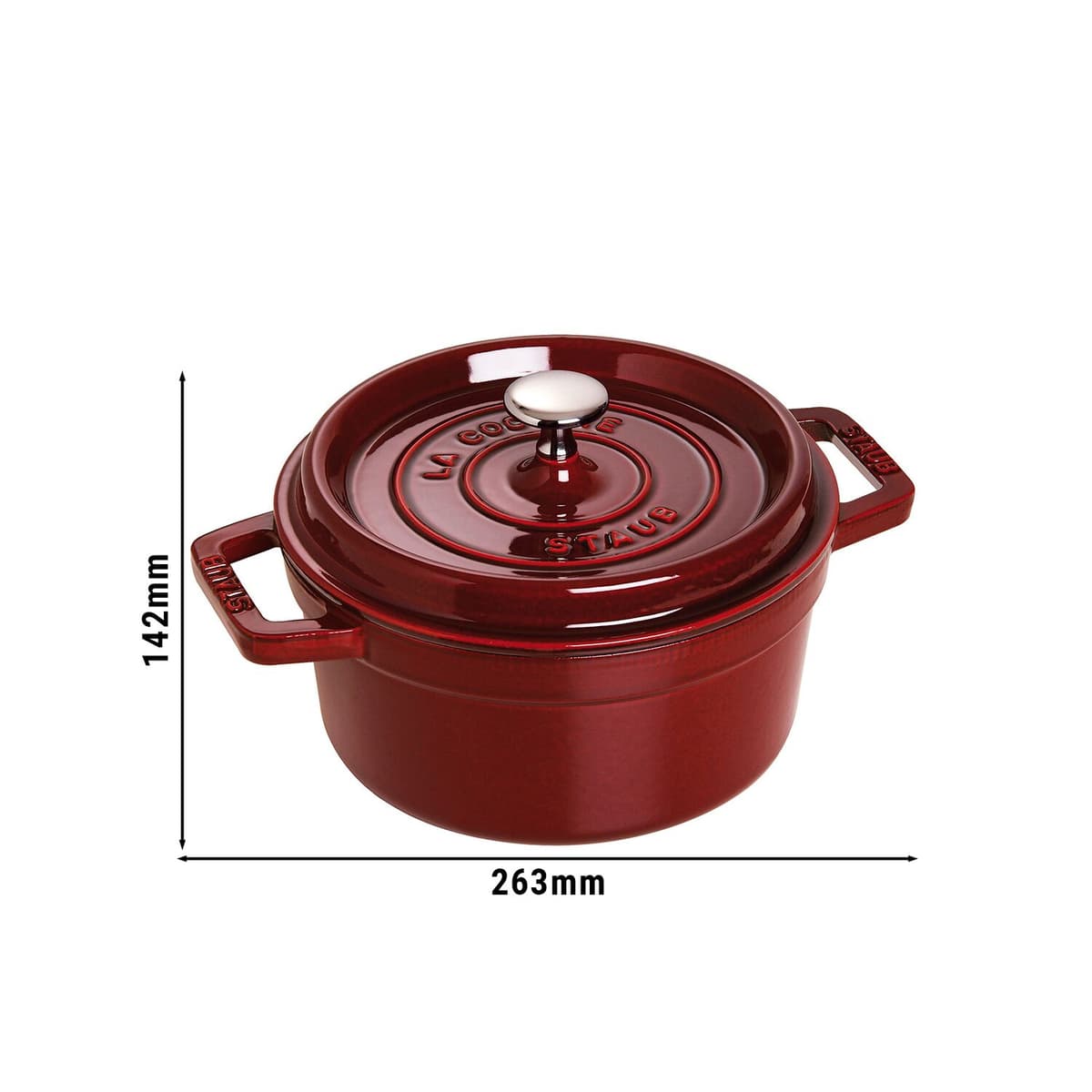 STAUB | LA COCOTTE - kokotka - Ø 200 mm - litina - grenadinově červená