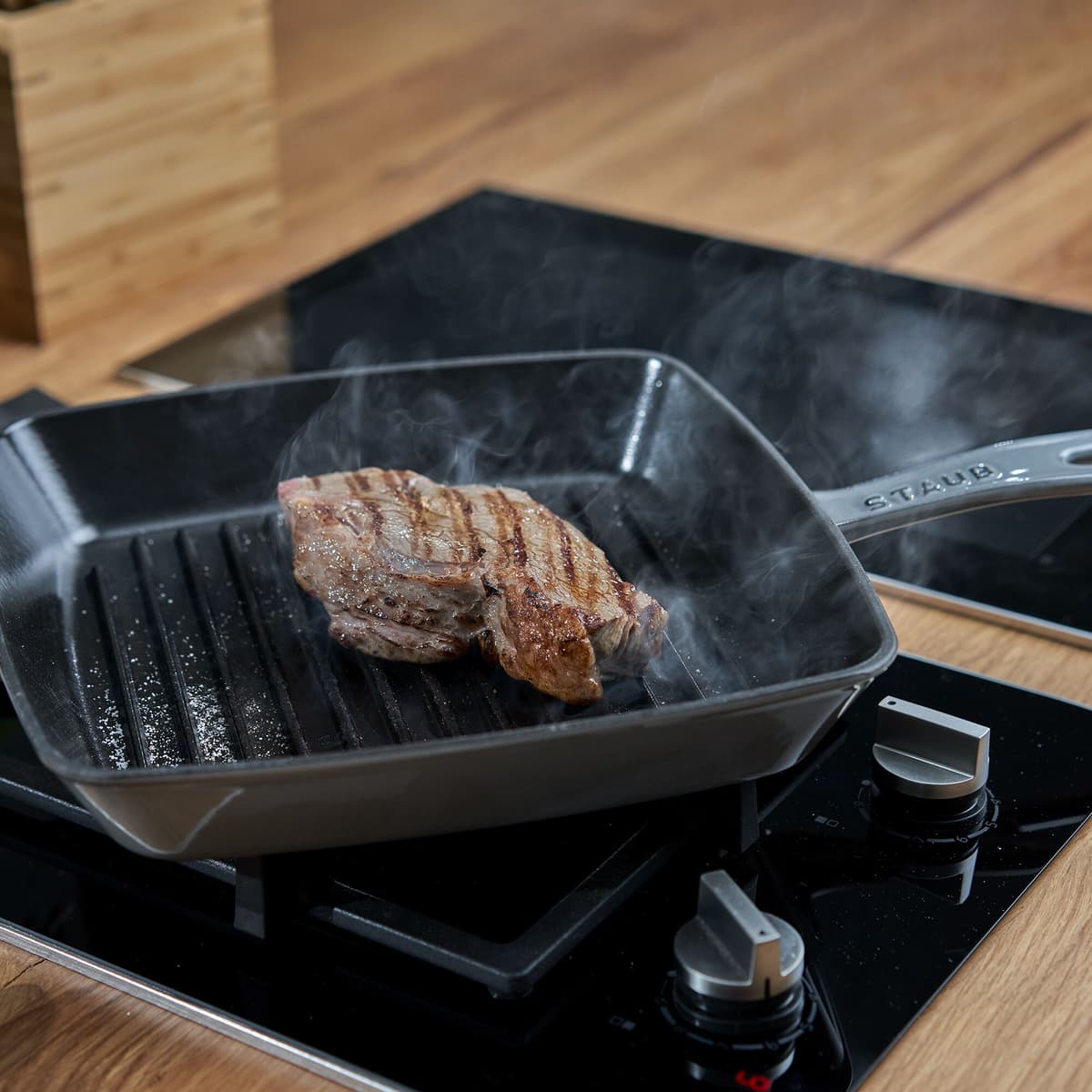 STAUB | GRILL PANS - Americký grill - 260x260mm - litina - grafitově šedý