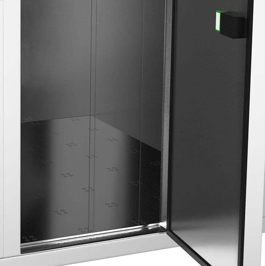 Stainless steel cold room - 1200x2100mm - 3.7m³ - incl. cooling unit