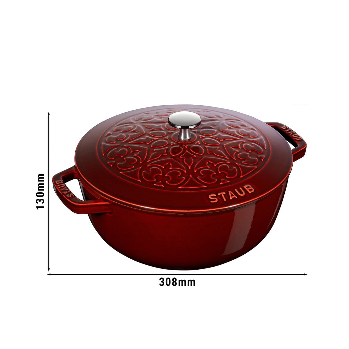 STAUB | LA COCOTTE - La Marmite Lily - Ø 240 mm - litina - grenadinově červená