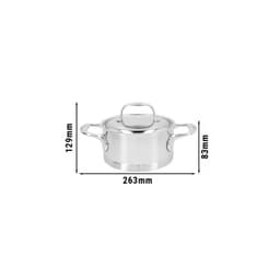 DEMEYERE | ATLANTIS 7 - Pečicí hrnec s pokličkou - Ø 160mm - nerezová ocel