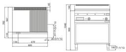 Plynový gril - hladký-drážkovaný (13,8 kW)