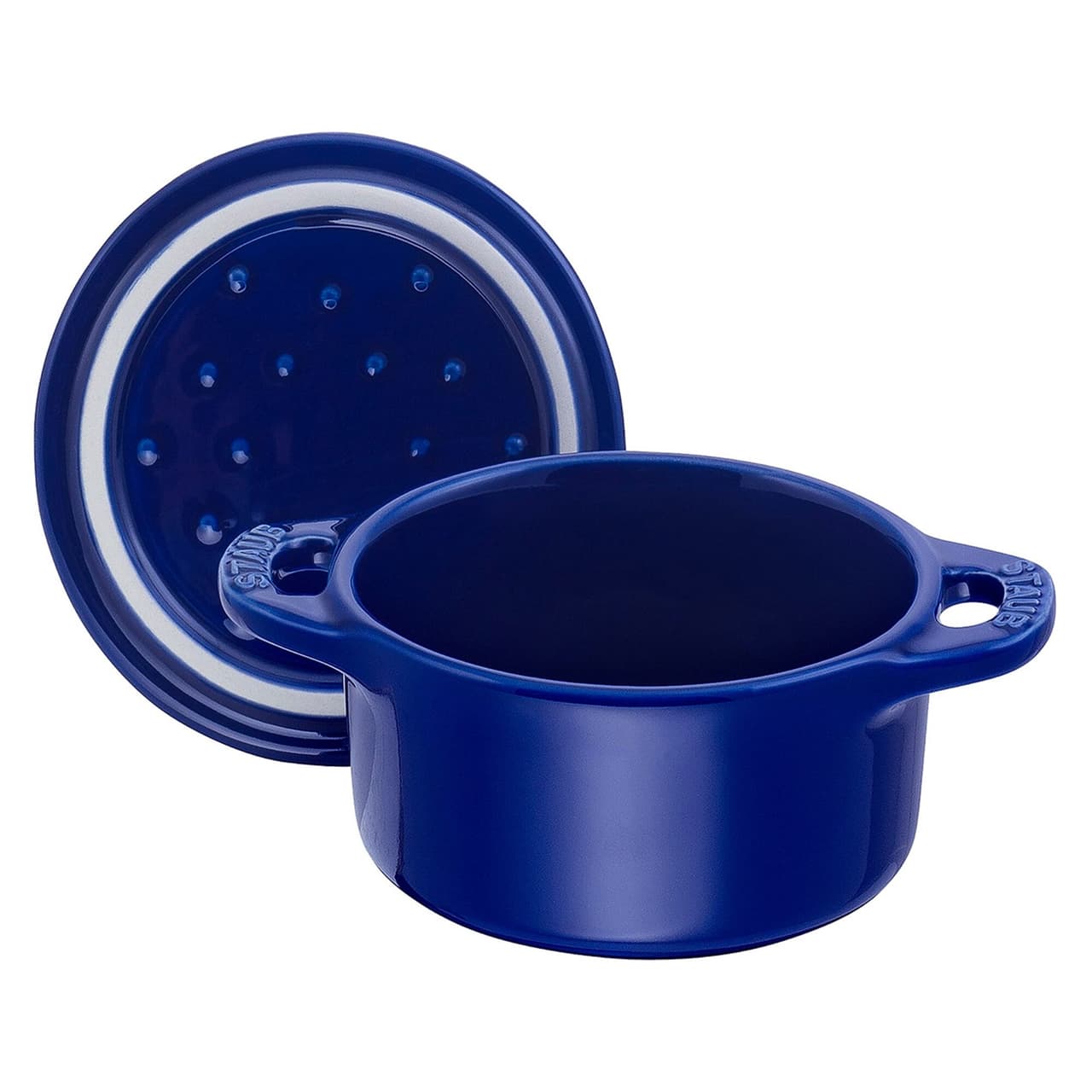 STAUB | CERAMIQUE - mini kokotka - Ø 100 mm - kulatá - keramika - tmavě modrá