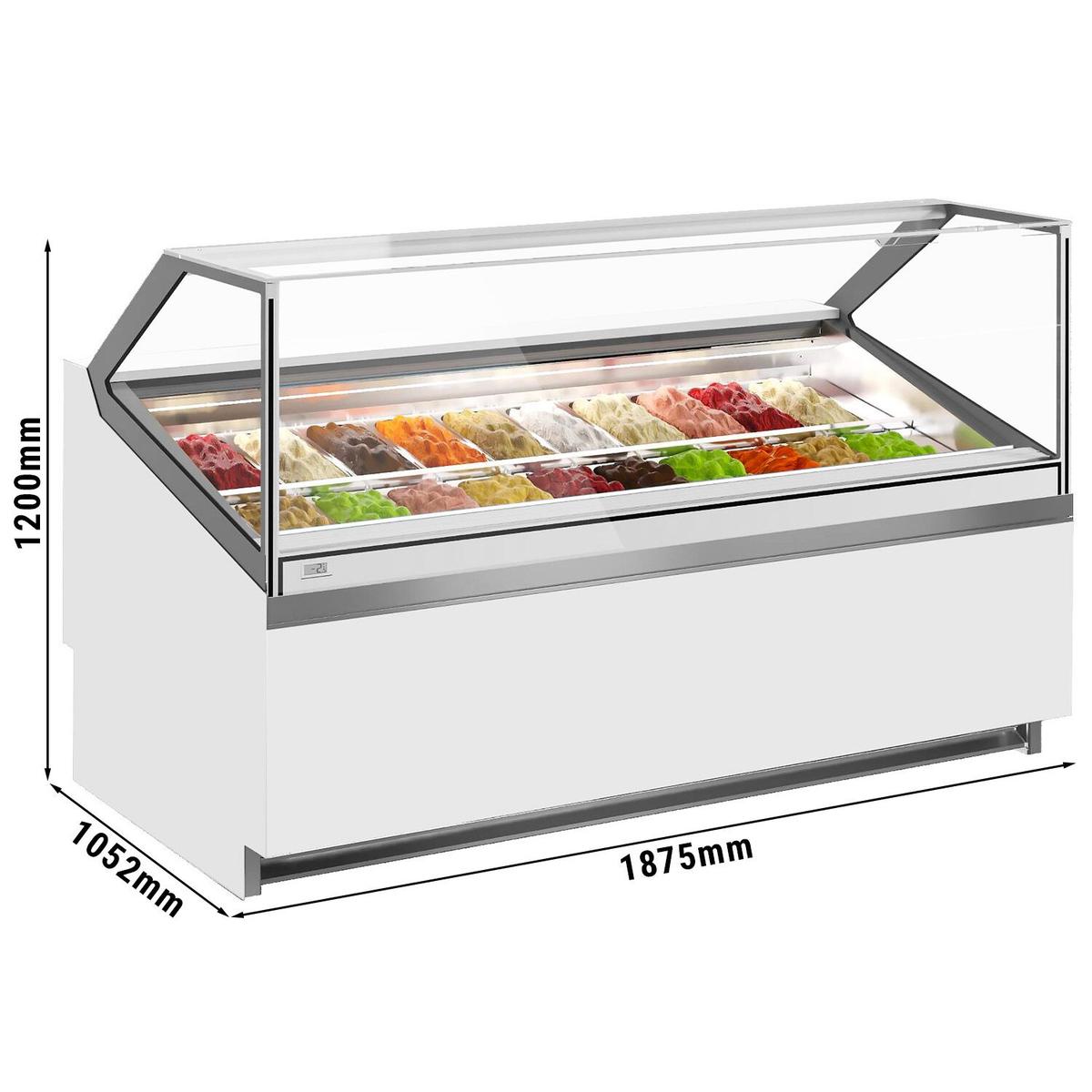 Ice cream counter IVY - 1910mm - air circulation - for 20x 5 liter containers - White