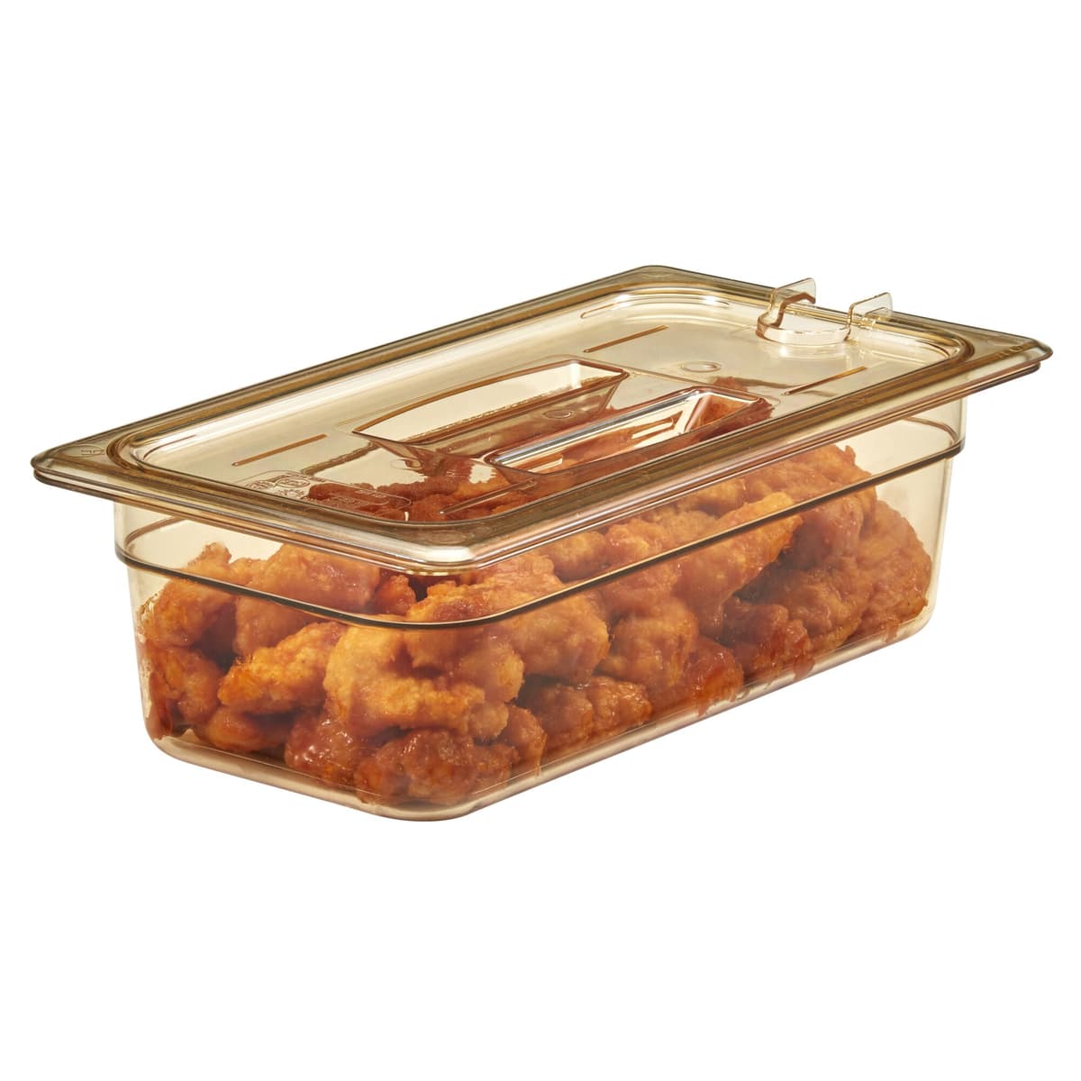 (6 kusů) CAMBRO | H-PAN™ Žáruvzdorné kryty GN 1/3 - s vroubkováním a rukojetí - jantar