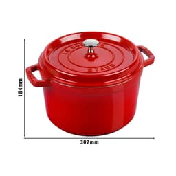 STAUB | LA COCOTTE - Cocotte - Ø 240mm - Gusseisen - Kirsch-Rot