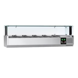 PREMIUM refrigerated display case with LED light - 1200x335mm - 5x GN 1/4