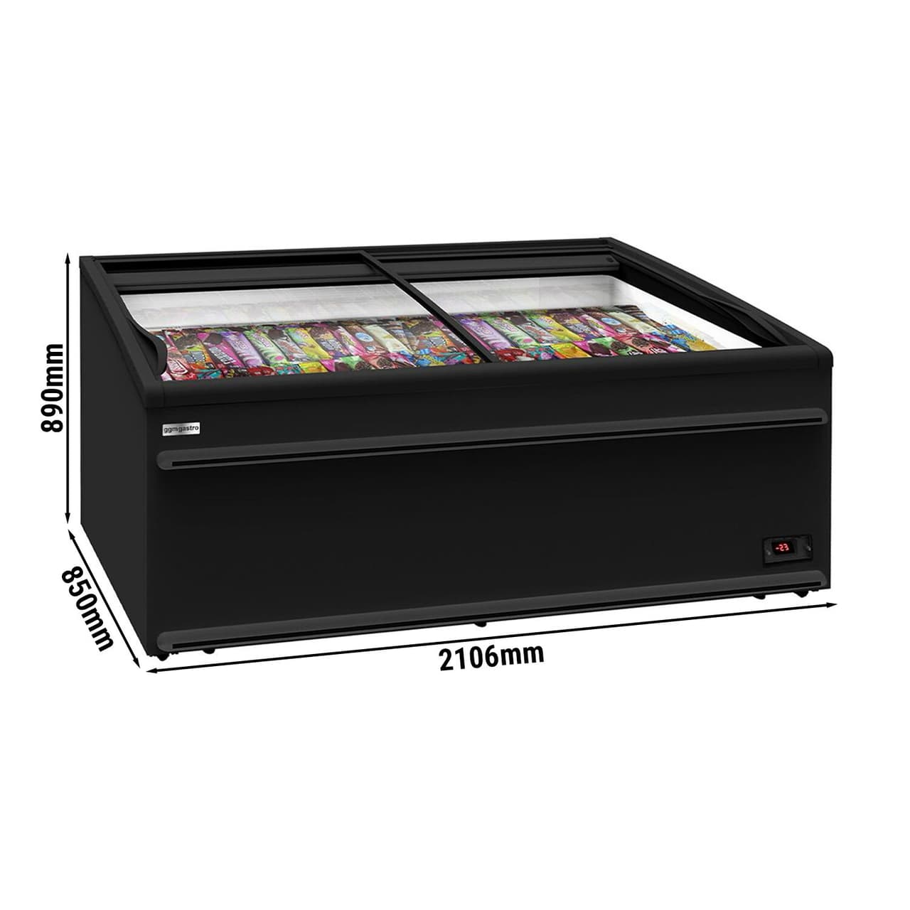 Mrazicí ostrůvek - 2100mm - 483L - s LED osvětlením