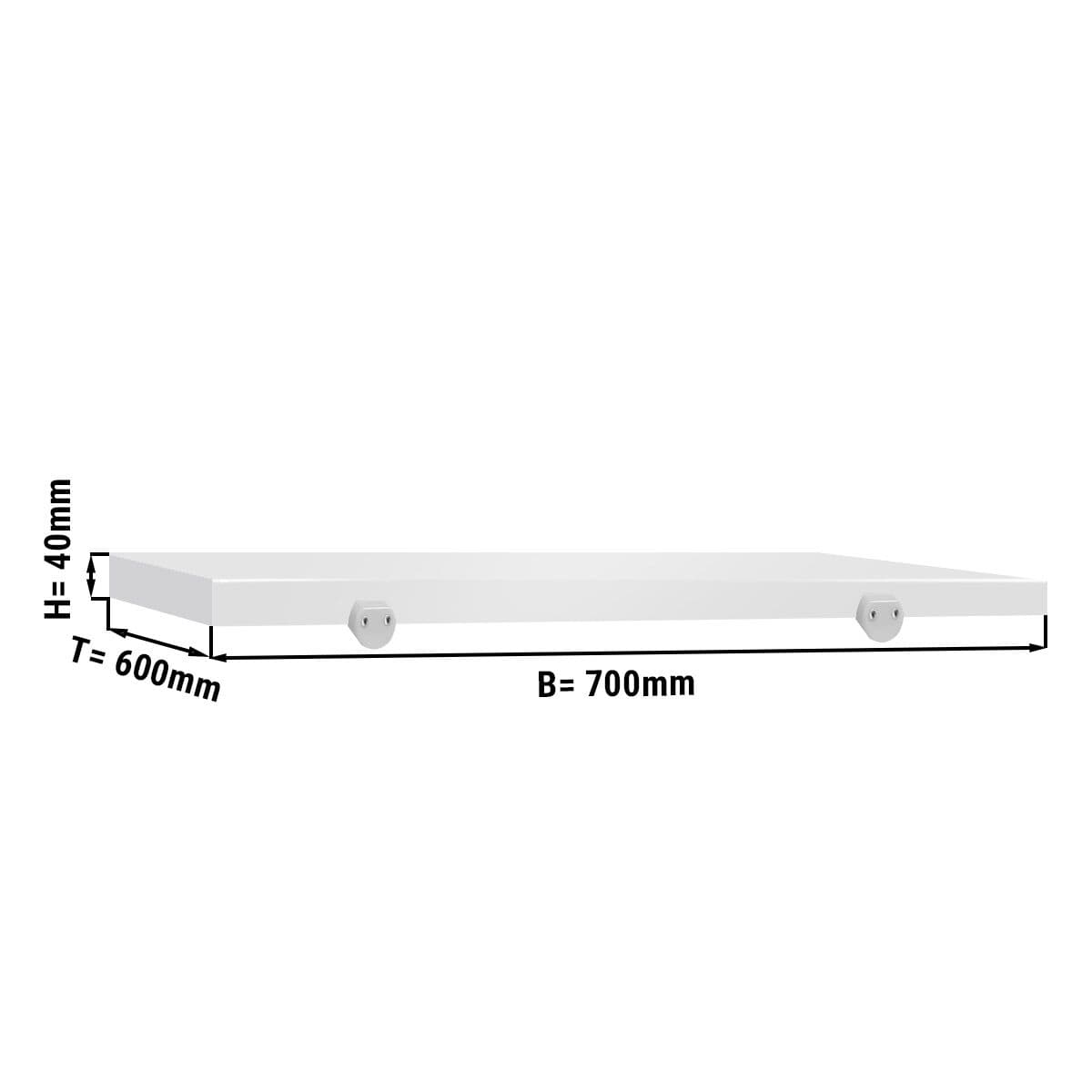 Cutting board for work table  - 700x600mm - White