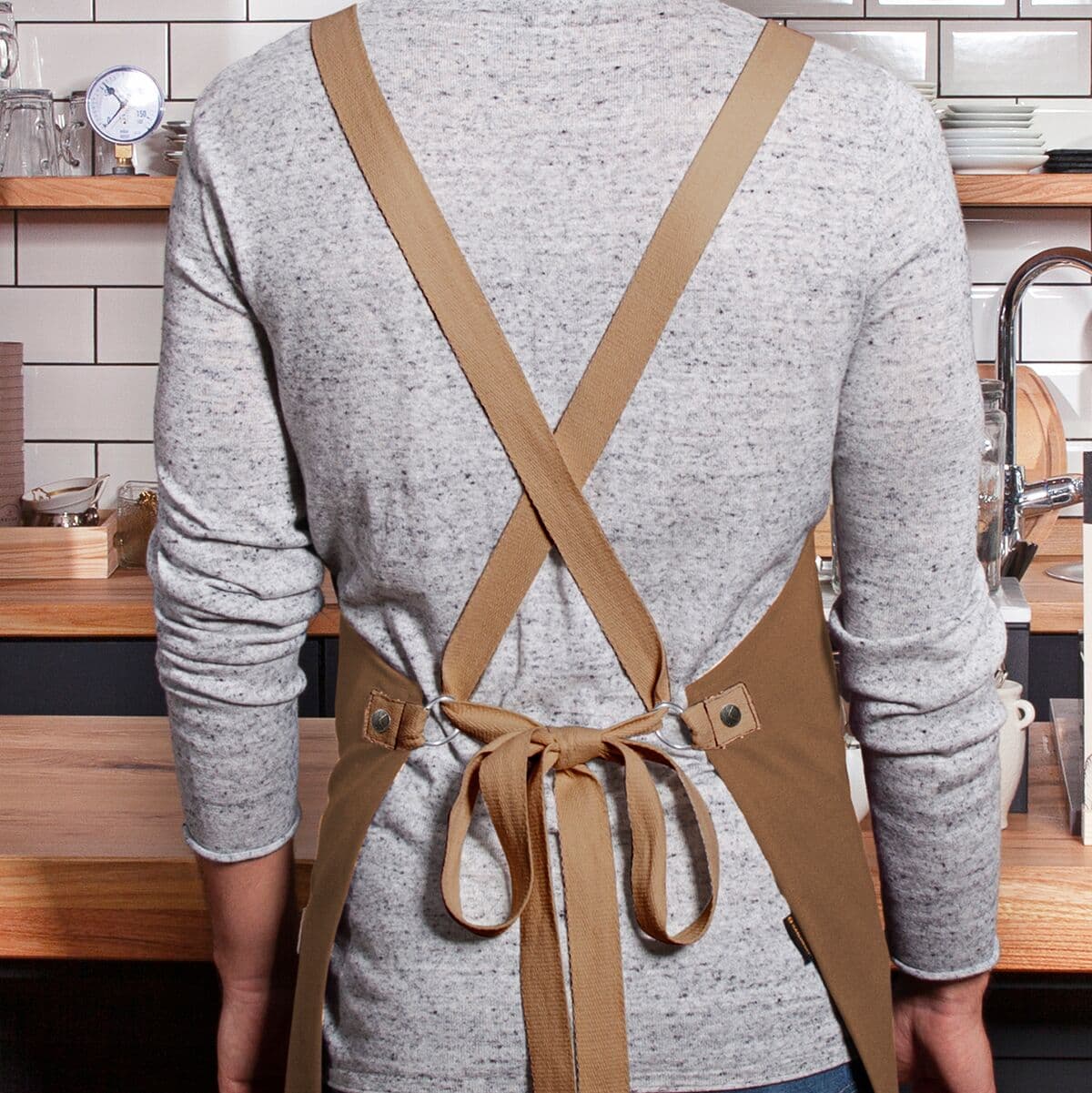 (6 pieces) Karlowsky - Bib Apron Urban Look - Cinnamon