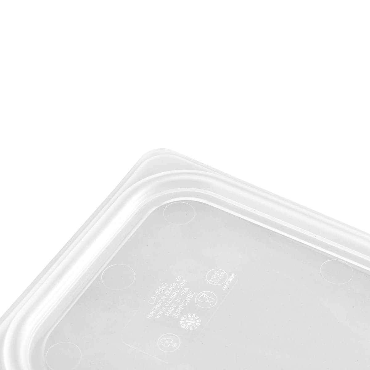 (6 kusů) CAMBRO | CAMWEAR® -polypropylenový GN kryt 1/3 - vzduchotěsný - mléčný