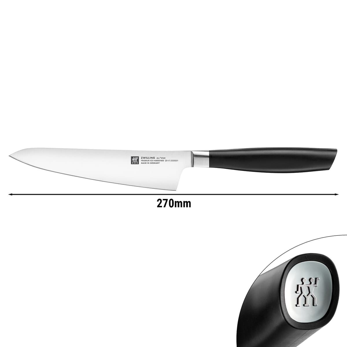 ZWILLING | ALL * STAR - Kuchařský nůž compact - čepel: 140mm - stříbrný