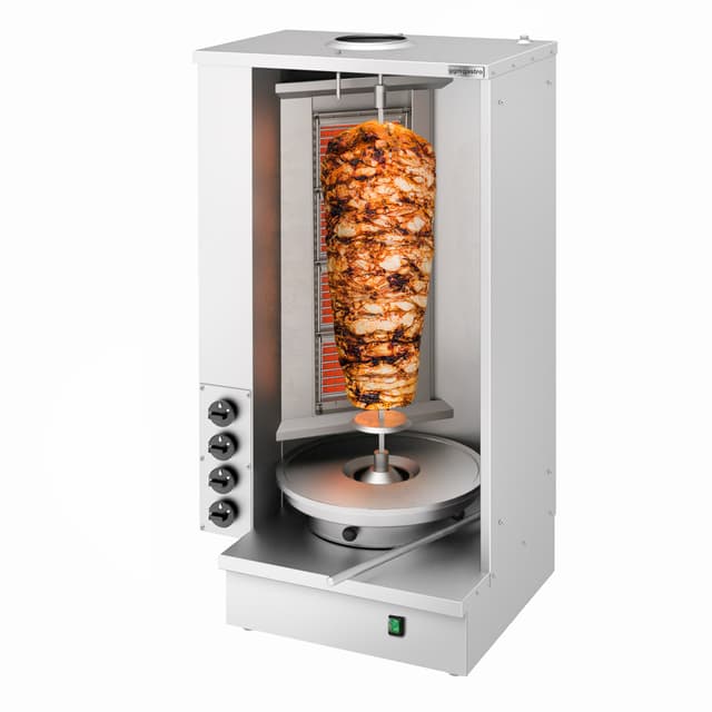 Plynový gril na shawarmu/kebab - 4 hořáky - max. 60 kg