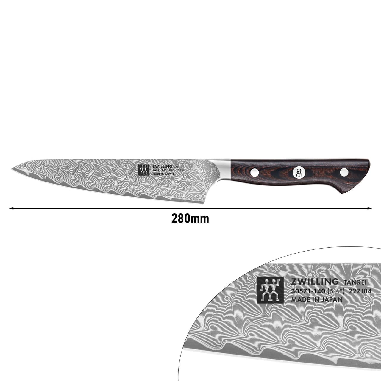 ZWILLING | TANREI - Kuchařský nůž compact - čepel: 140mm