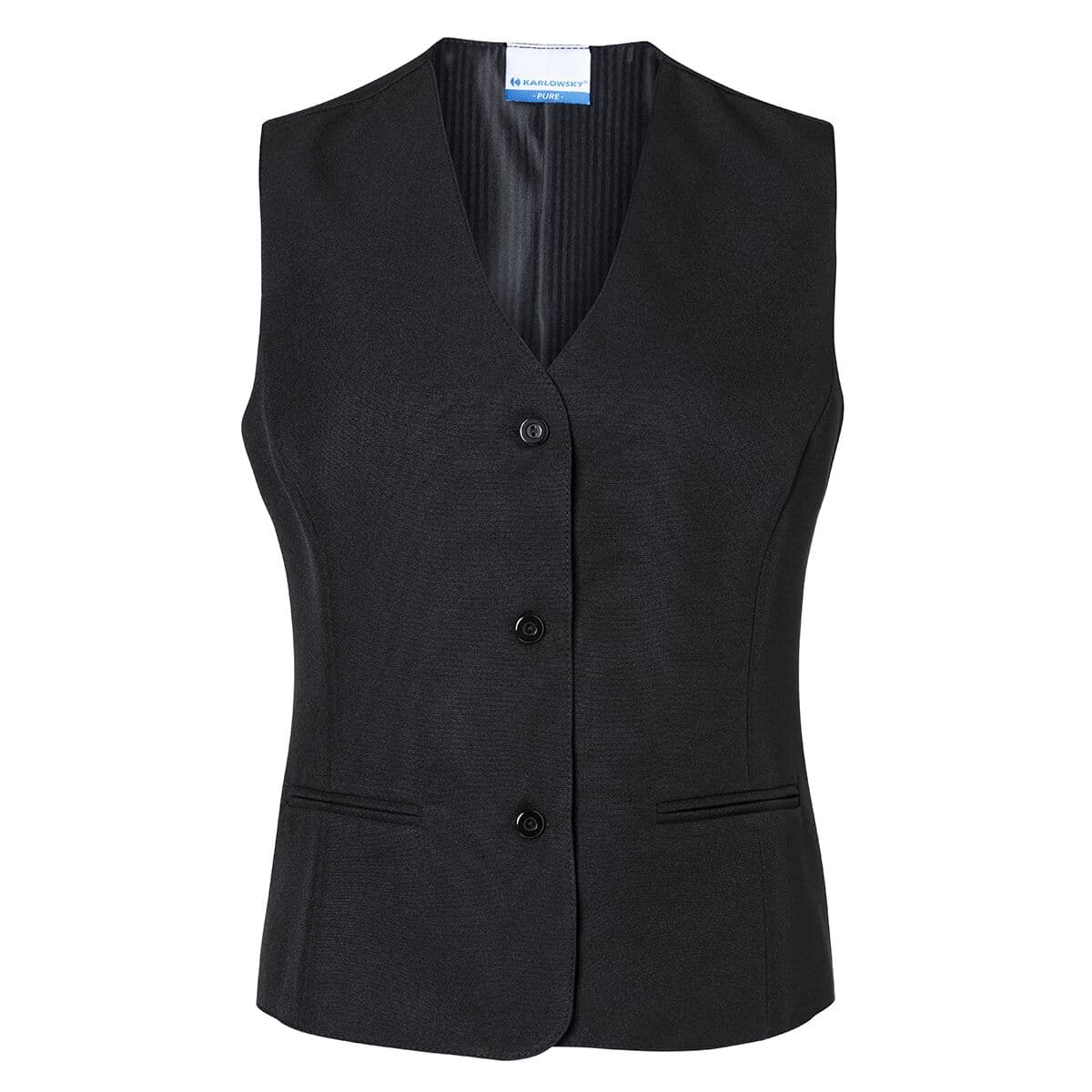 (6 pieces) Karlowsky - Ladies Vest Basic - Black - Size: L