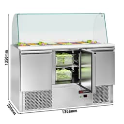 Saladette ECO - 1,37 x 0,7 m - se 3 dveřmi