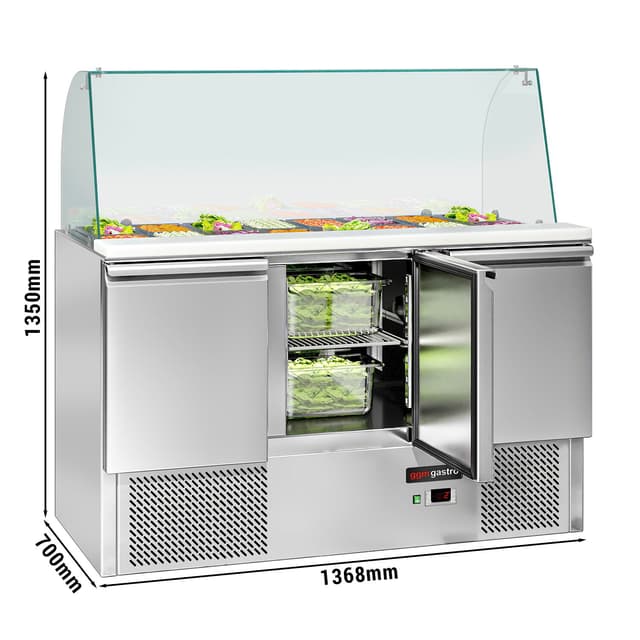 Saladette ECO - 1,37 x 0,7 m - se 3 dveřmi