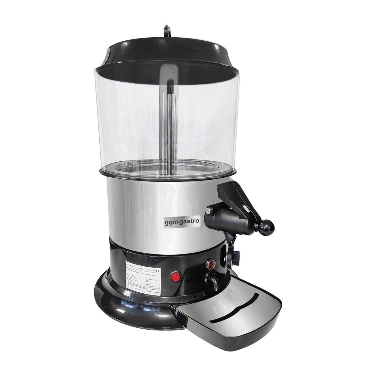 Chocolate Dispenser / Salep - 9 Litre - Black Silver