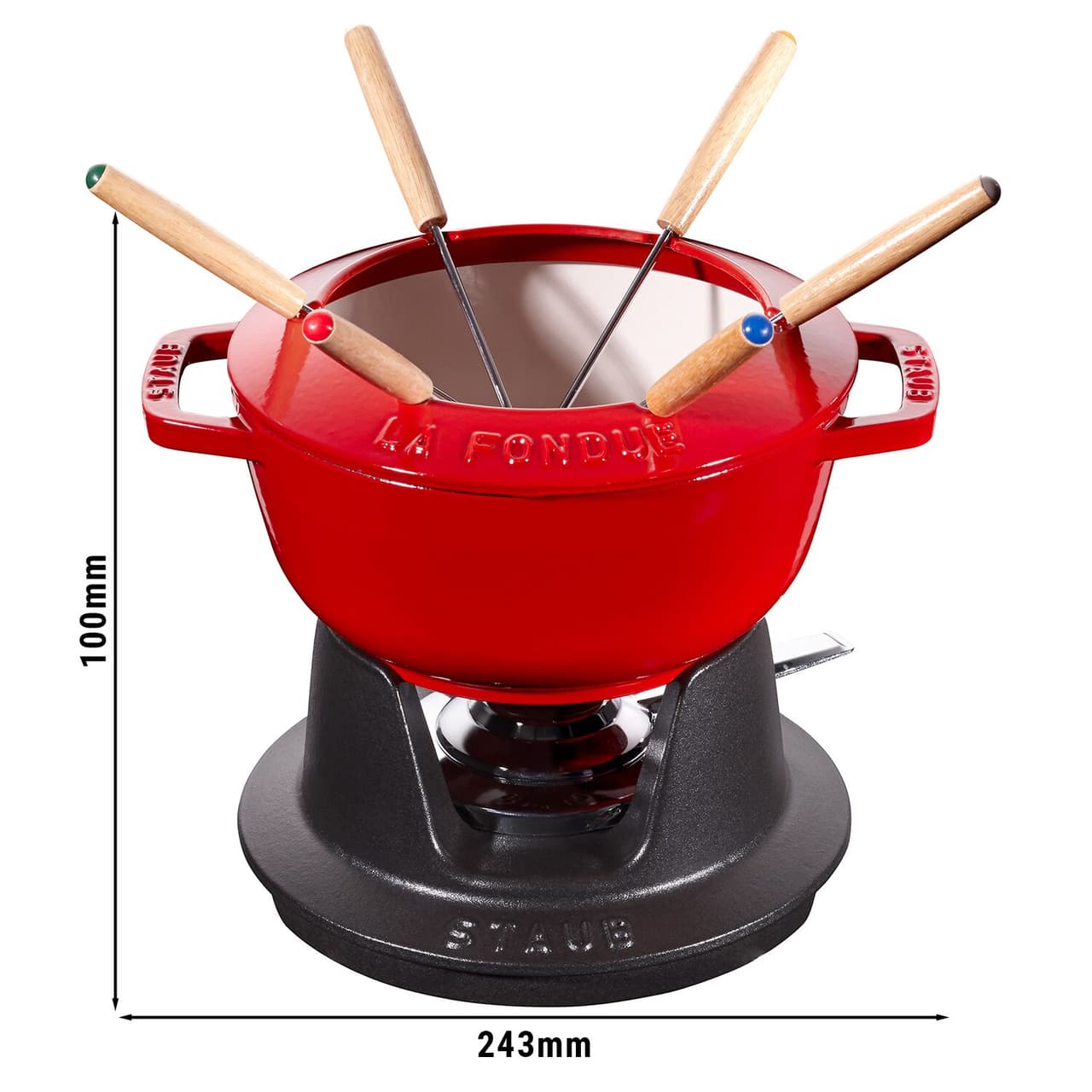 STAUB | SPECIALITIES - Fondue set - Ø 180 mm - litina - třešňově červená