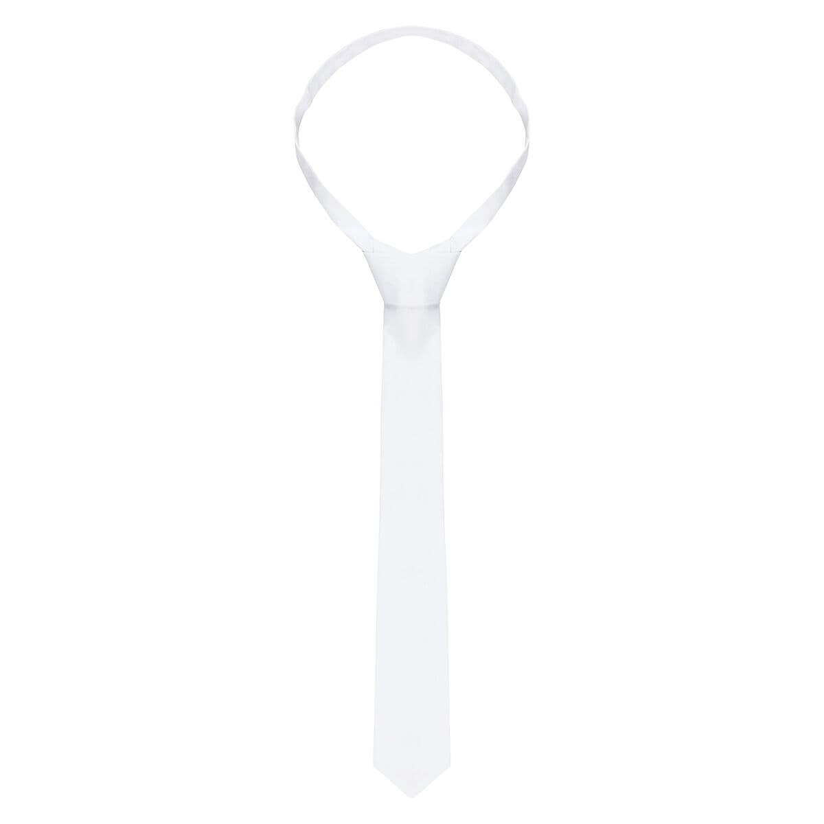 (5 pieces) KARLOWSKY |Tie - 148 x 6.5 cm - White