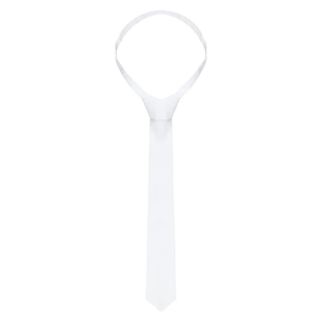 (5 pieces) KARLOWSKY |Tie - 148 x 6.5 cm - White