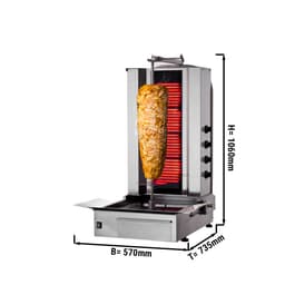 Gril na gyros/kebab - 4 hořáky - max. 80 kg