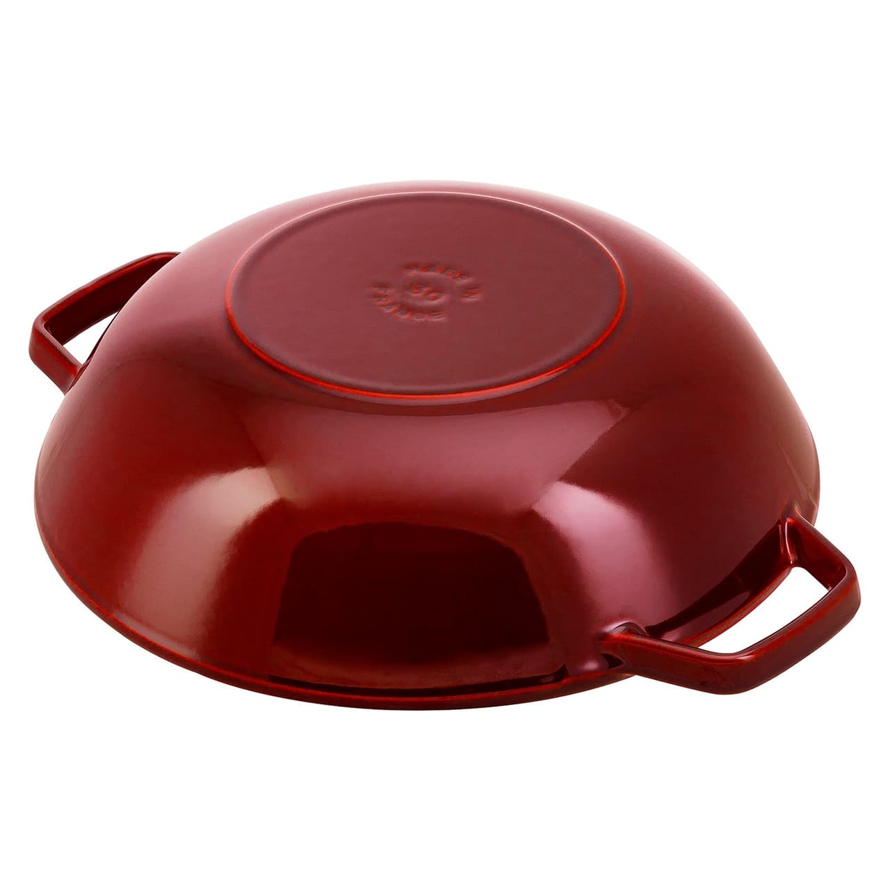 STAUB | SPECIALITY - Wok se skleněnou poklicí - Ø 300 mm - litina - grenadinově červený