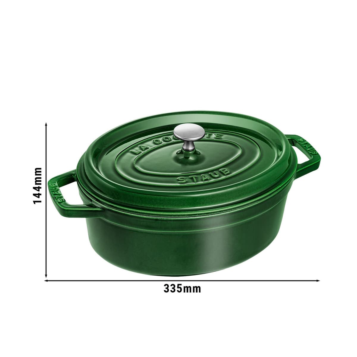 STAUB | LA COCOTTE - kokotka - Ø 270 mm - litina - bazalkově zelená