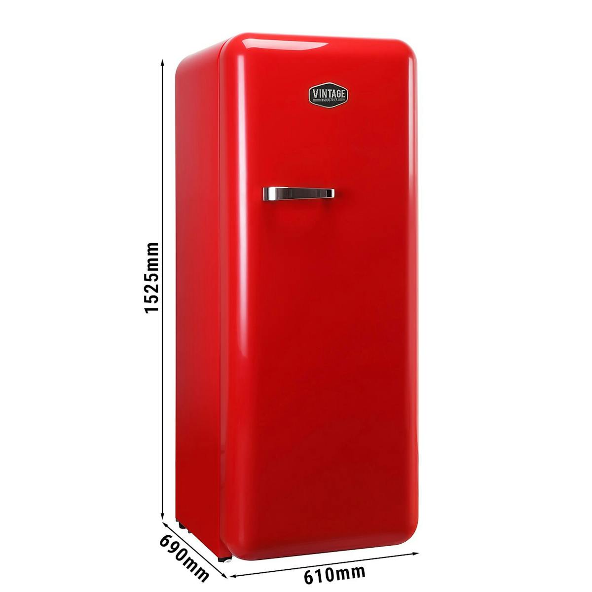 Retro lednice - červená